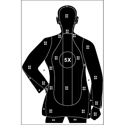 Law Enforcement Targets | Action Target : Full Size B-21X Target (Black)